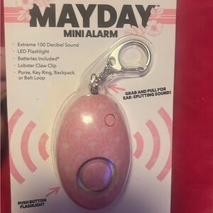 Mini Alarm Keychain - Pink Personal Safety Alarm with LED